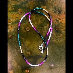 Navajo Handmade Seed Beaded Colorful Necklace